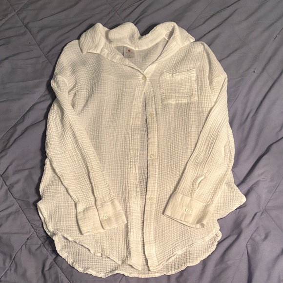 Women’s Gauze Cover Up Shirtdress - Picture 1 of 4
